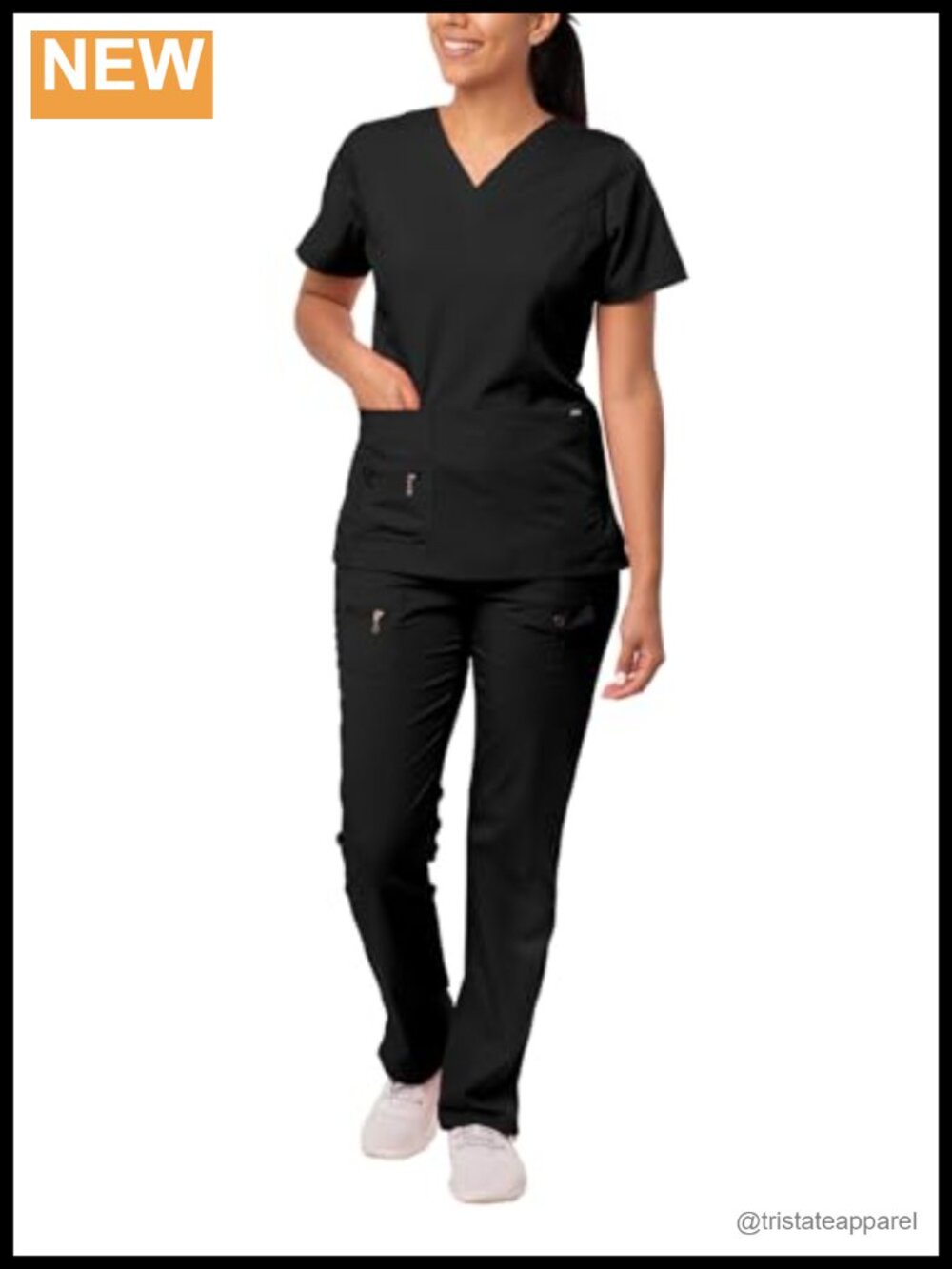 Adar Pro Breakthrough Plus Scrub Set Women V-Neck Top Multi Pocket Pants
